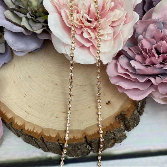 Sexy Crystal Crossover Body Harness Necklace - Picture 12 of 16